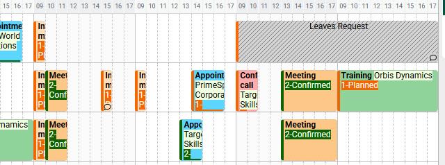 Adapt the drawing space on the schedule