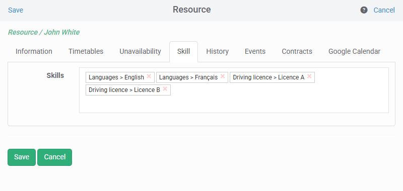 How to assign skills to your resources