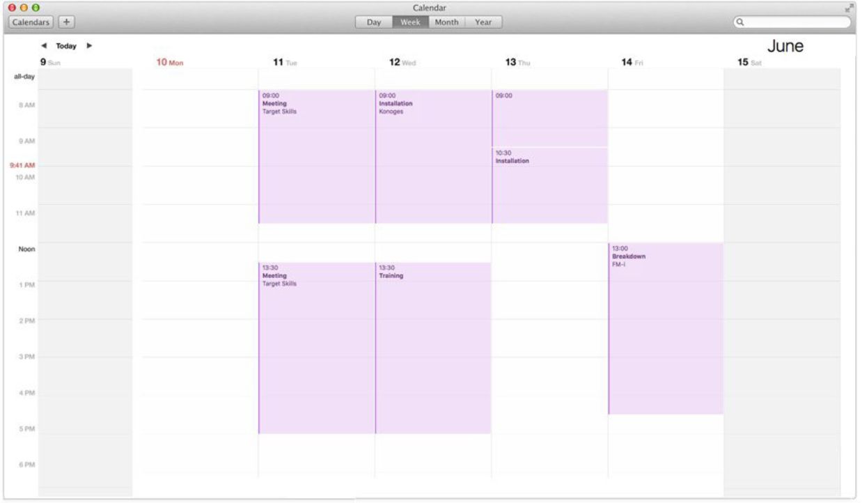 Share your calendar on Mac
