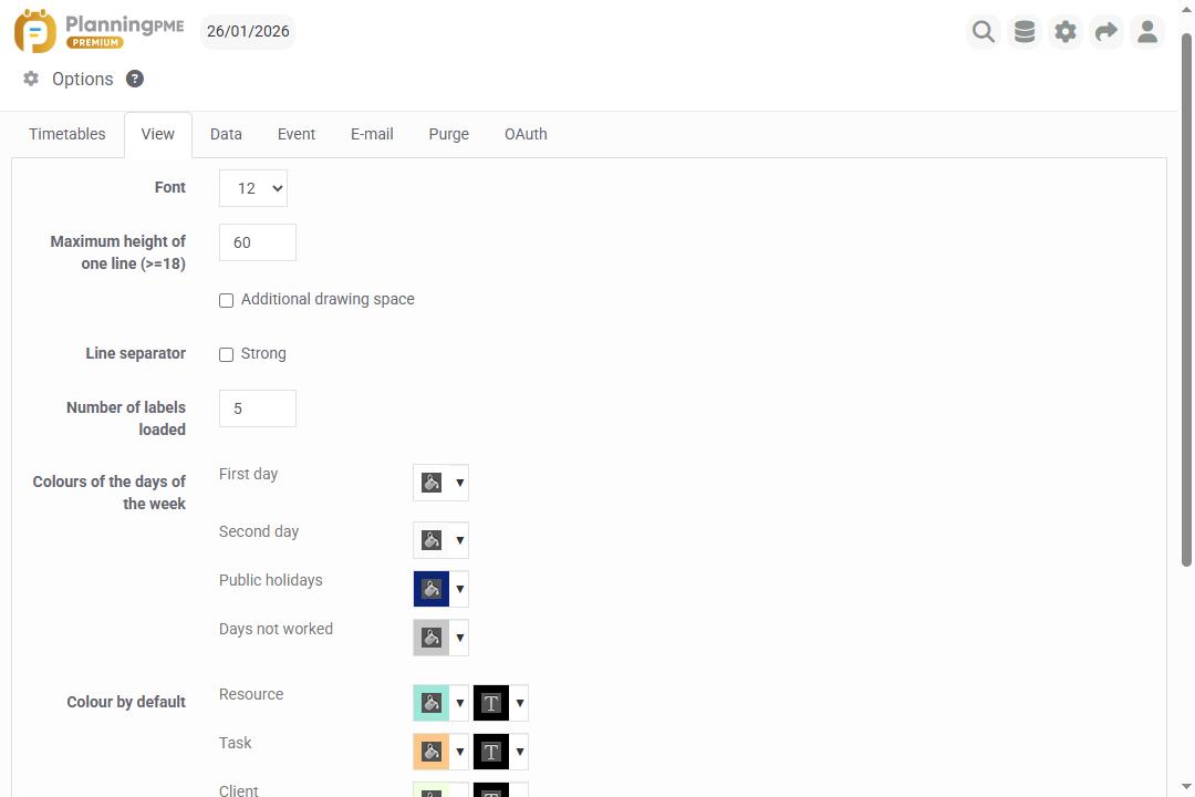 User preferences