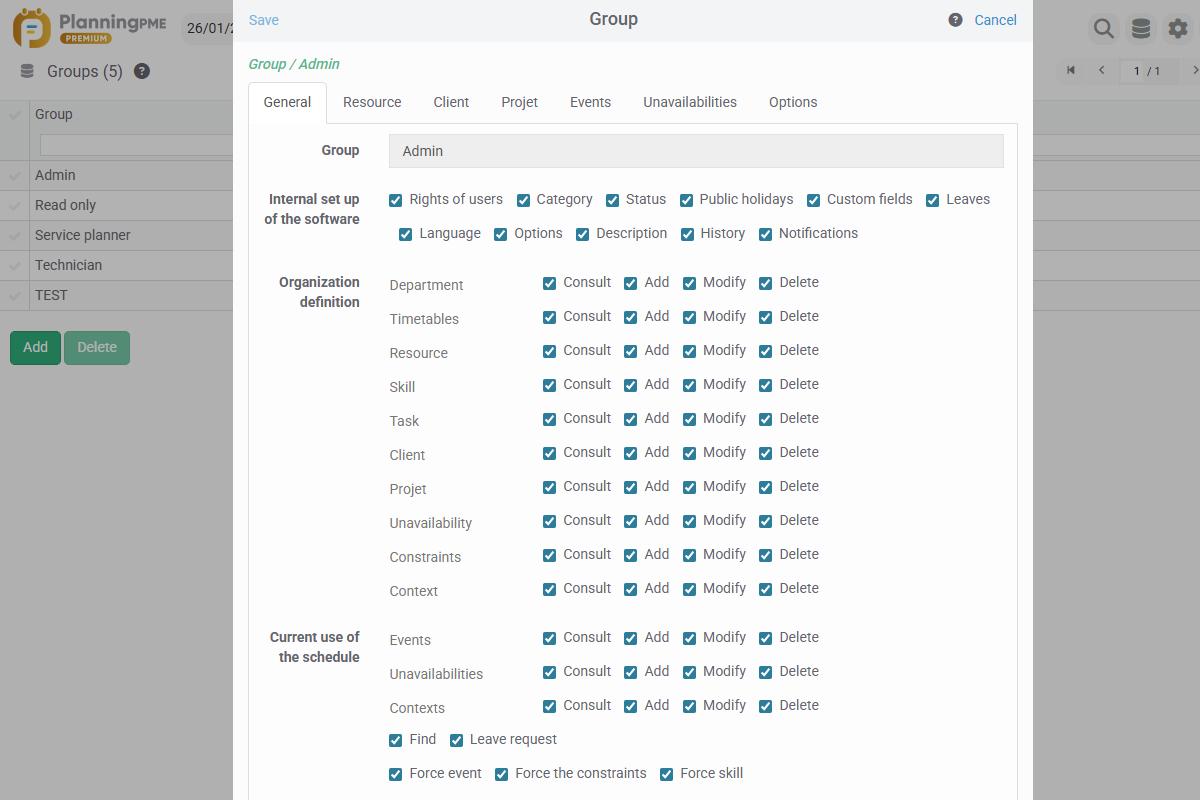 Creating groups with specific access rights Creating groups with specific access rights