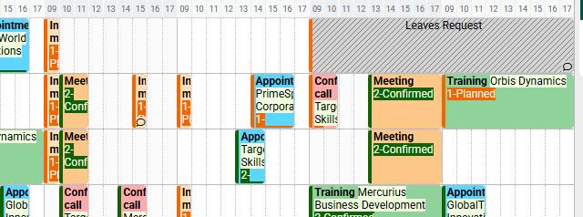 Adapt the drawing space on the schedule
