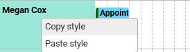 Duplicate the colour style