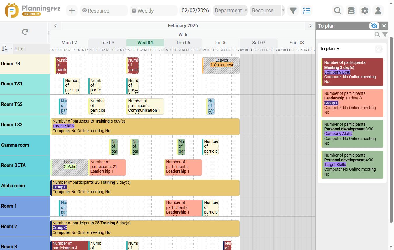 Room scheduling