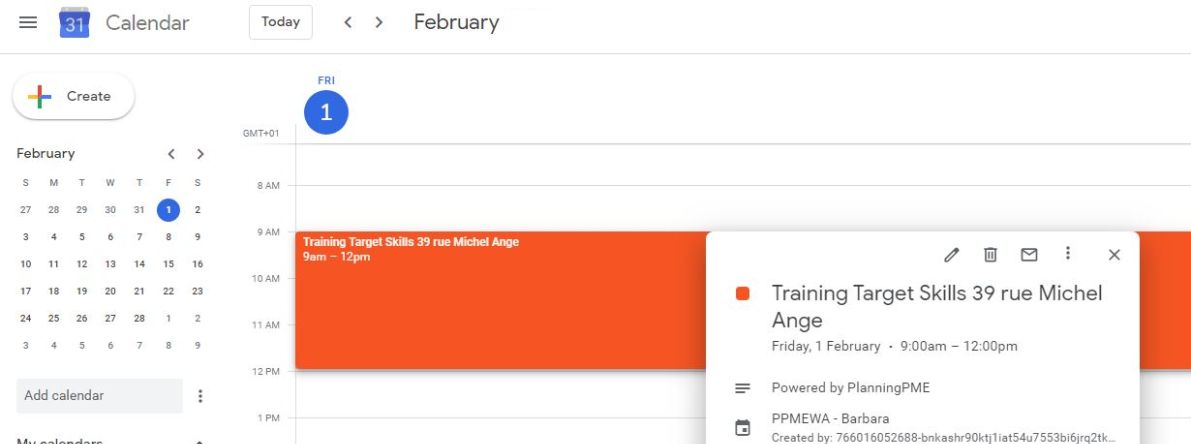 google calendar synchronisation
