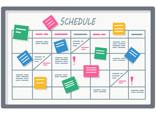 Different views of your schedule